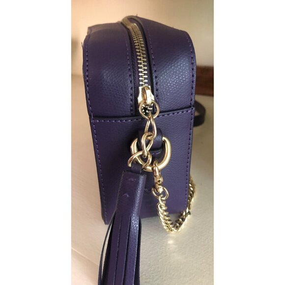 COPY - VALENTINO Babette Studded Leather Chain Strap Camera Bag Blackberry Purp… - Picture 7 of 16